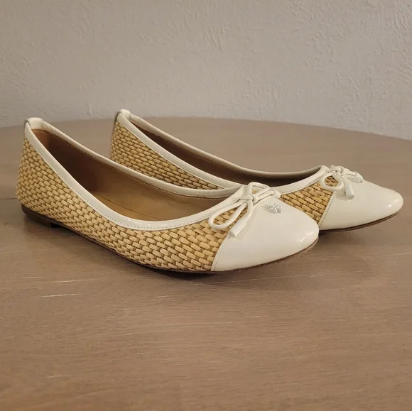 Tory burch straw flats clearance